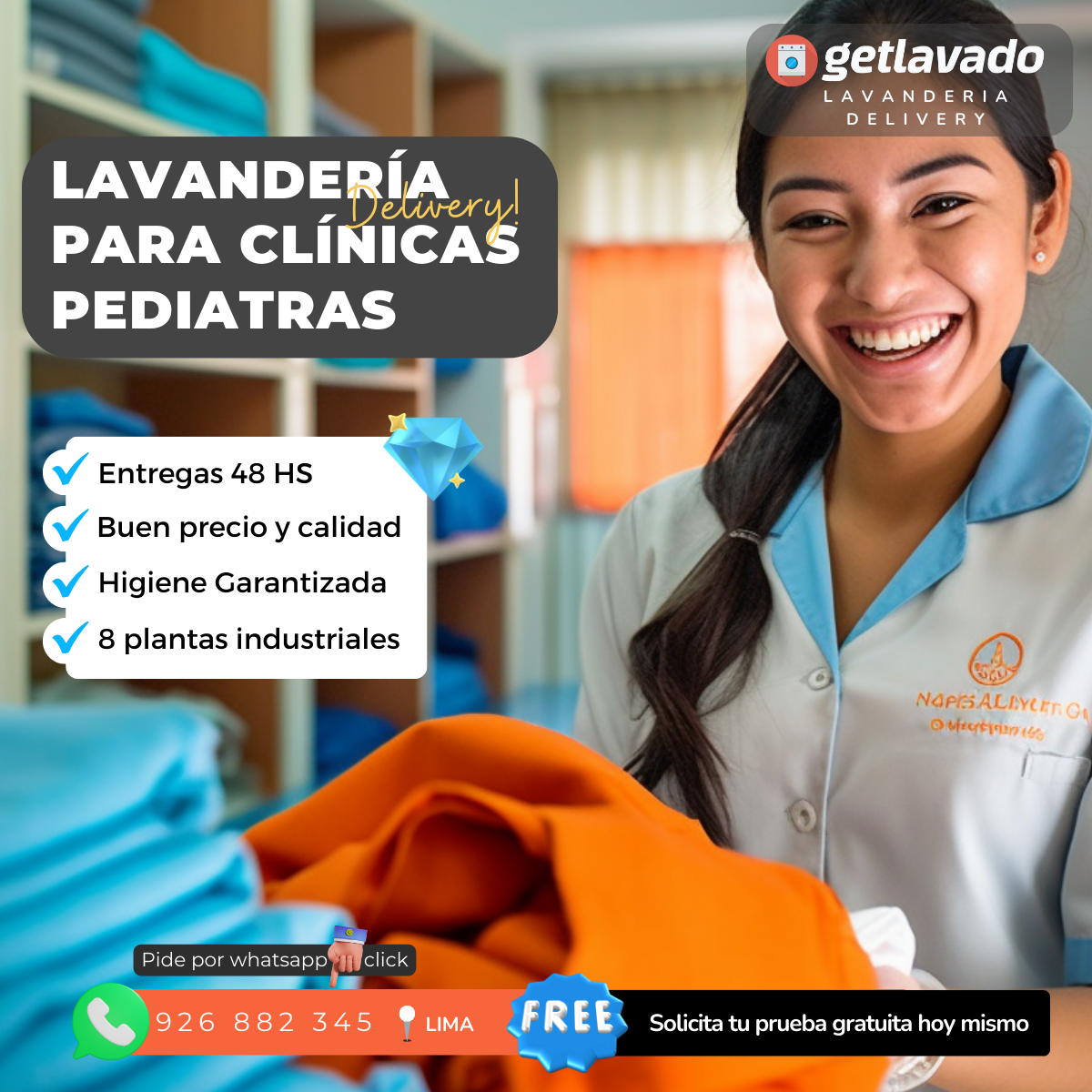 Servicio de Lavanderia para Clinica Pediatras